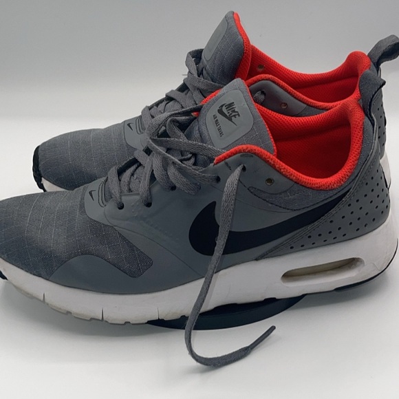 Nike Other - Nike Gray and Red Air Max Sneakers with Mesh Upper